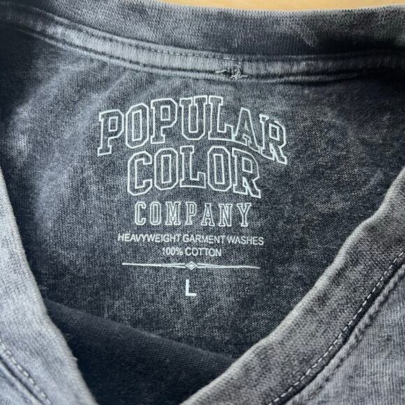 Popular Color Company Men's Acid Wash Los Angeles T Shirt Size Large 100% Cotton - Picture 3 of 8